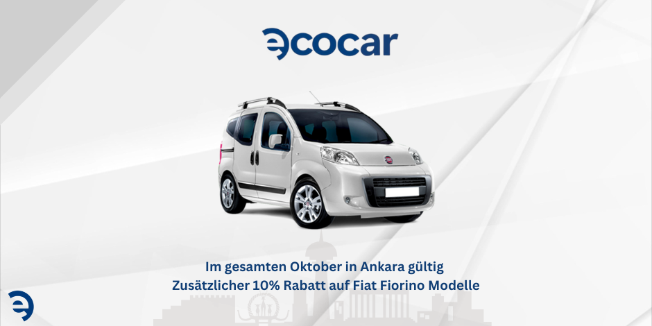 Exklusiv für die Region Ankara: Fiat Fiorino Modelle mit einer zusätzlichen 10% Rabattmöglichkeit!